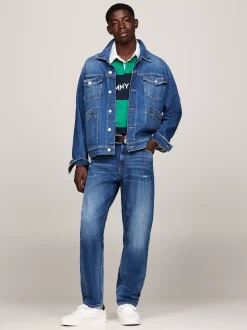 Jeansy*Tommy Hilfiger Zwężane Jeansy Isaac Z Efektem Znoszenia DENIM MEDIUM