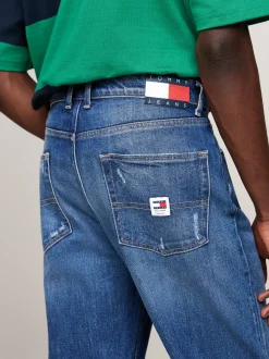Jeansy*Tommy Hilfiger Zwężane Jeansy Isaac Z Efektem Znoszenia DENIM MEDIUM