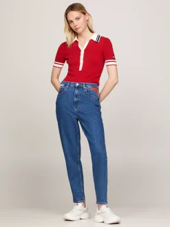 Jeansy*Tommy Hilfiger Zwężane Jeansy Mom Fit Z Bardzo Wysokim Stanem DENIM MEDIUM