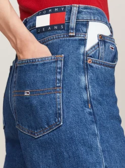 Jeansy*Tommy Hilfiger Zwężane Jeansy Mom Fit Z Bardzo Wysokim Stanem DENIM MEDIUM