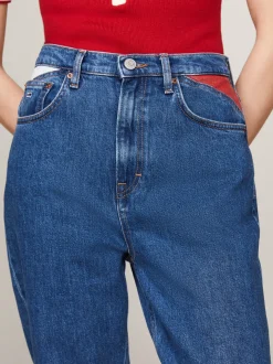 Jeansy*Tommy Hilfiger Zwężane Jeansy Mom Fit Z Bardzo Wysokim Stanem DENIM MEDIUM