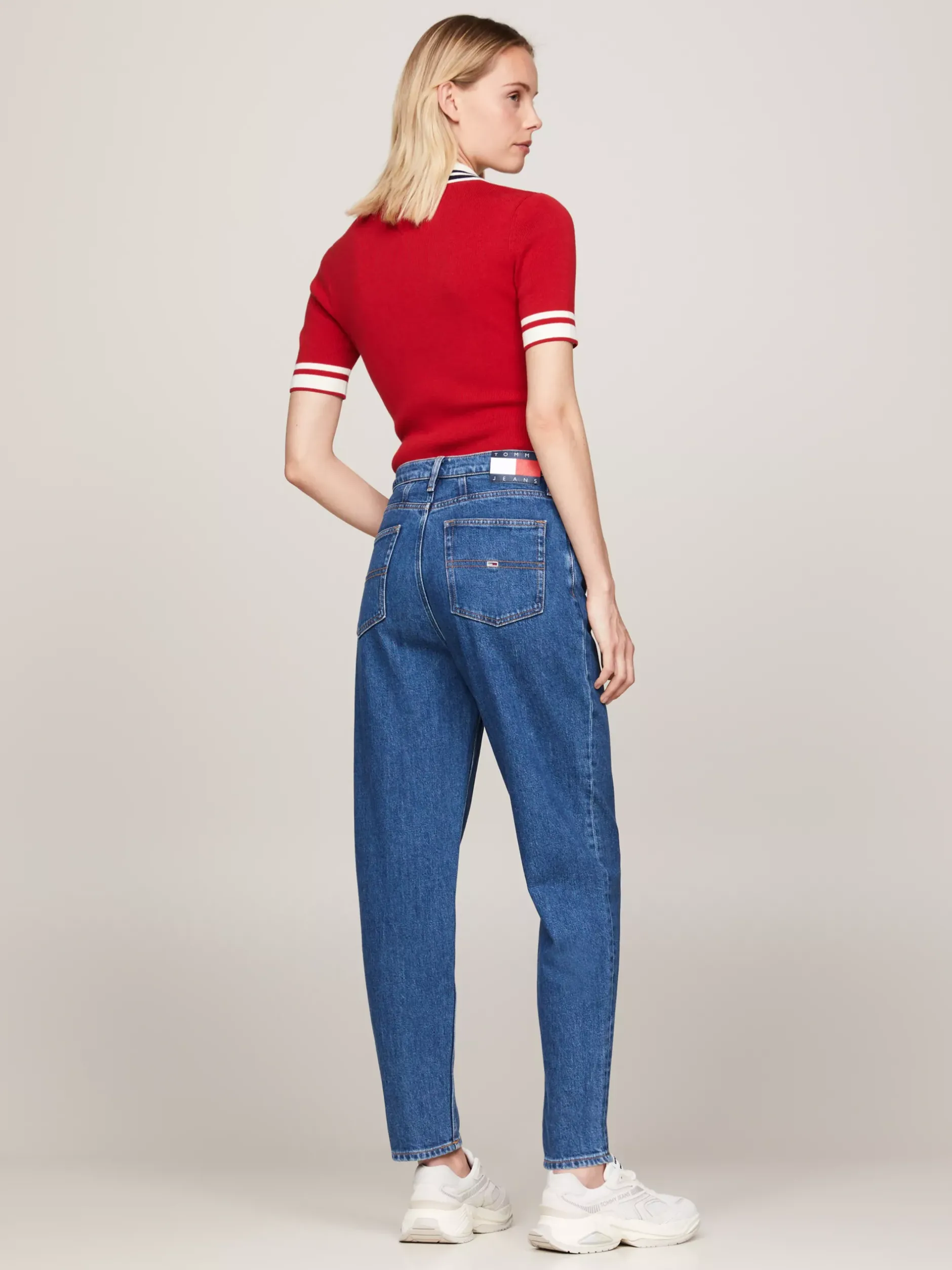 Jeansy*Tommy Hilfiger Zwężane Jeansy Mom Fit Z Bardzo Wysokim Stanem DENIM MEDIUM