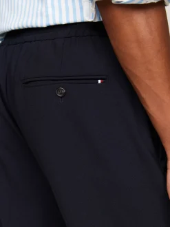 Spodnie*Tommy Hilfiger Zwężane Joggery Harlem Z Zaszewkami DESERT SKY